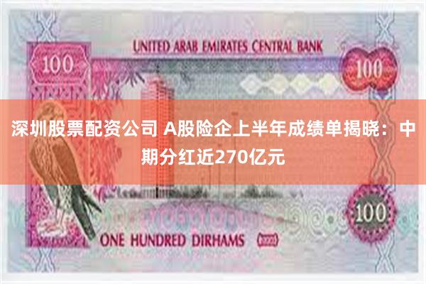 深圳股票配资公司 A股险企上半年成绩单揭晓：中期分红近270亿元