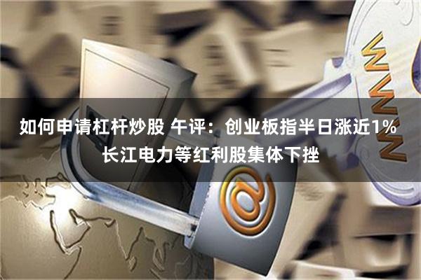 如何申请杠杆炒股 午评：创业板指半日涨近1% 长江电力等红利股集体下挫