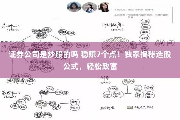 证券公司是炒股的吗 稳赚7个点！独家揭秘选股公式，轻松致富