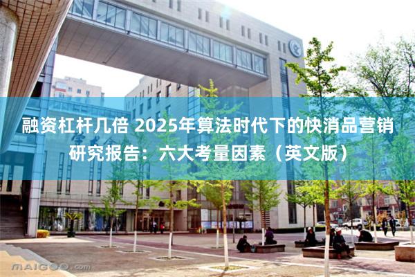 融资杠杆几倍 2025年算法时代下的快消品营销研究报告：六大考量因素（英文版）